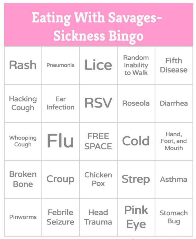 sickness bingo 5